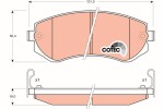 TRW Piduriklotsi komplekt,  ketaspidur COTEC GDB3208