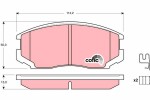 TRW Piduriklotsi komplekt,  ketaspidur COTEC GDB3214