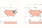 TRW  Piduriklotsi komplekt,ketaspidur COTEC GDB3243