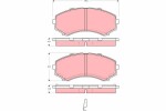 TRW Piduriklotsi komplekt,  ketaspidur GDB3254