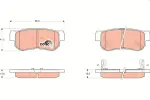 TRW  Piduriklotsi komplekt,ketaspidur COTEC GDB3284