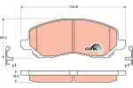 TRW Piduriklotsi komplekt,  ketaspidur COTEC GDB3287