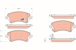 TRW Piduriklotsi komplekt,  ketaspidur COTEC GDB3288