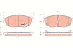 TRW Piduriklotsi komplekt,  ketaspidur COTEC GDB3309