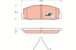 TRW Piduriklotsi komplekt,  ketaspidur COTEC GDB3311