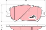 TRW Piduriklotsi komplekt,  ketaspidur COTEC GDB3314