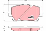 TRW Piduriklotsi komplekt,  ketaspidur COTEC GDB3315