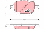 TRW Piduriklotsi komplekt,  ketaspidur COTEC GDB3316