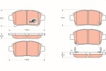 TRW Piduriklotsi komplekt,  ketaspidur COTEC GDB3317