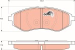 TRW Piduriklotsi komplekt,  ketaspidur COTEC GDB3330