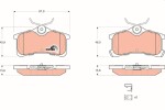 TRW Piduriklotsi komplekt,  ketaspidur COTEC GDB3334