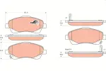 TRW Piduriklotsi komplekt,  ketaspidur COTEC GDB3336