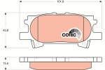 TRW Piduriklotsi komplekt,  ketaspidur COTEC GDB3339