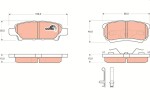 TRW Piduriklotsi komplekt,  ketaspidur COTEC GDB3341