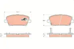 TRW  Piduriklotsi komplekt,ketaspidur COTEC GDB3407