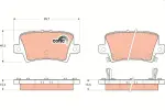 TRW  Piduriklotsi komplekt,ketaspidur COTEC GDB3408