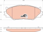 TRW Piduriklotsi komplekt,  ketaspidur COTEC GDB3410