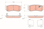 TRW Piduriklotsi komplekt,  ketaspidur COTEC GDB3419