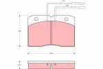 TRW Piduriklotsi komplekt,  ketaspidur GDB343