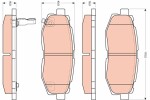 TRW  Piduriklotsi komplekt,ketaspidur GDB3442