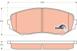 TRW  Piduriklotsi komplekt,ketaspidur COTEC GDB3443