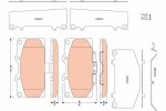 TRW Piduriklotsi komplekt,  ketaspidur GDB3470