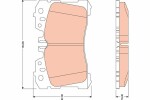 TRW Piduriklotsi komplekt,  ketaspidur GDB3473