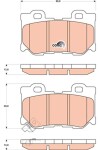 TRW Piduriklotsi komplekt,  ketaspidur COTEC GDB3515