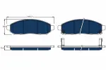 TRW  Piduriklotsi komplekt,ketaspidur ELECTRIC BLUE GDB3520BTE