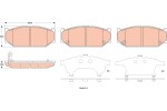 TRW Piduriklotsi komplekt,  ketaspidur GDB3522