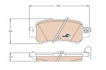 TRW Piduriklotsi komplekt,  ketaspidur COTEC GDB3539
