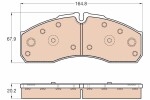 TRW Piduriklotsi komplekt,  ketaspidur GDB3567