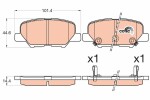 TRW  Piduriklotsi komplekt,ketaspidur COTEC GDB3583