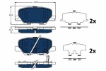 TRW Piduriklotsi komplekt,  ketaspidur ELECTRIC BLUE GDB3583BTE