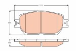TRW Piduriklotsi komplekt,  ketaspidur GDB3628