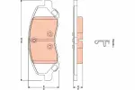 TRW Piduriklotsi komplekt,  ketaspidur GDB4141