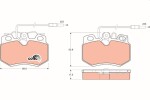 TRW Piduriklotsi komplekt,  ketaspidur COTEC GDB446