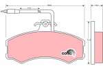 TRW Piduriklotsi komplekt,  ketaspidur COTEC GDB695