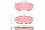 TRW Piduriklotsi komplekt,  ketaspidur GDB815