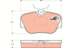 TRW Piduriklotsi komplekt,  ketaspidur COTEC GDB817