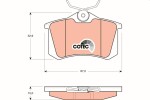 TRW  Piduriklotsi komplekt,ketaspidur COTEC GDB823