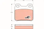 TRW Piduriklotsi komplekt,  ketaspidur COTEC GDB952