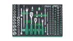 komplekt võtmed padrun 1/4" i 3/8". sisu käru tööriistad, vaht