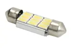 лампа LED, 1шт., C5W, 12V, max. 3,2W, Цвет светлый холодный белый, max. 6000K, цоколь SV8,5, не подходит для использования на дорогах общего пользования, транспортных средств canbus системой