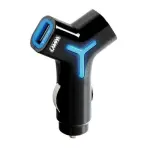 Y-tüüpi hargmik USB laadija 2USB pesaga