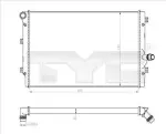 TYC Radiaator,  mootorijahutus 702-0024-R