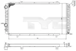 TYC Radiaator,  mootorijahutus 709-0014-R