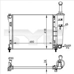TYC Radiaator,  mootorijahutus 709-0022-R