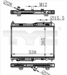 TYC Radiaator,  mootorijahutus 710-0059