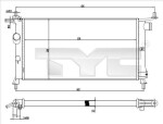 TYC Radiaator,  mootorijahutus 725-0020